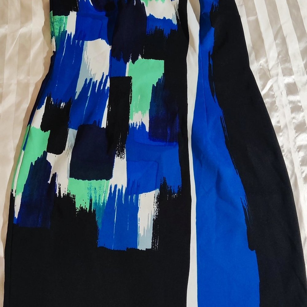 Womens London Style Paint Print Dress